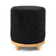 Simon Stool | Short Wool Black