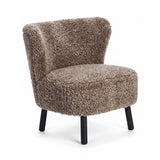 Emil Lounge Chair | Short Wool Cappuccino