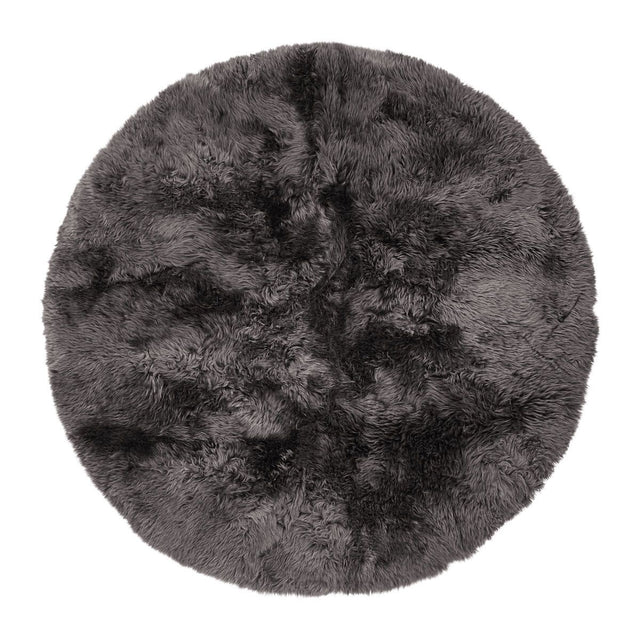 Long Wool Sheepskin Design Rug | D180 cm | D250 cm
