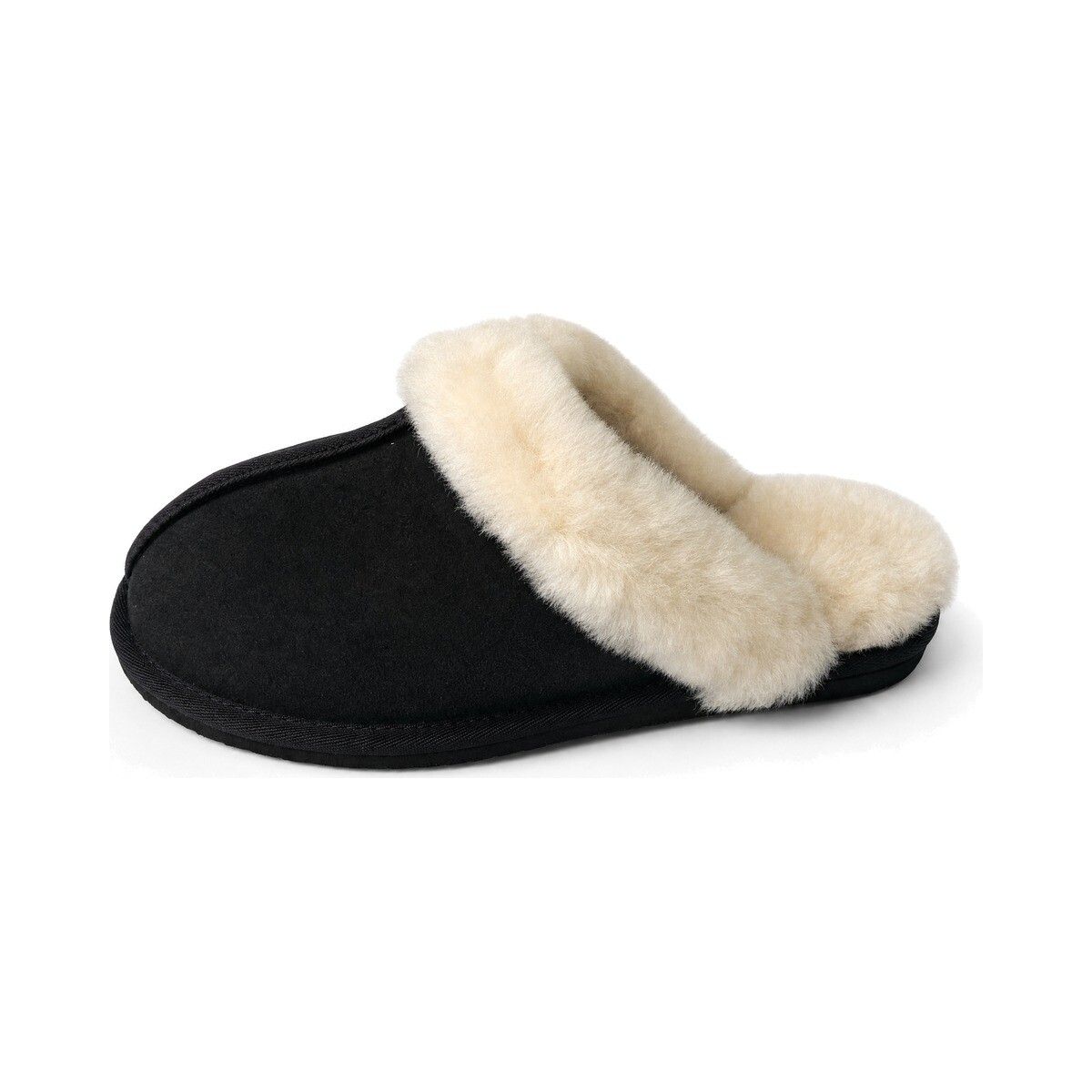 Nordic Sheepskin Slipper Black