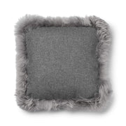 Wool Cushion | Long Wool trim  | 52x52 cm |34x52 cm