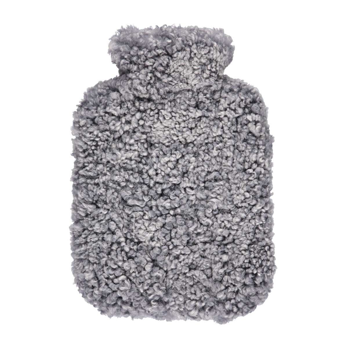 Sheepskin Hot Water Bottle Light Grey