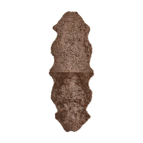  Double Sheepskin Rug | New Zealand | Short Wool curly | 170x60 cm Taupe