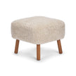 Emil Foot Rest | Short Wool Pearl