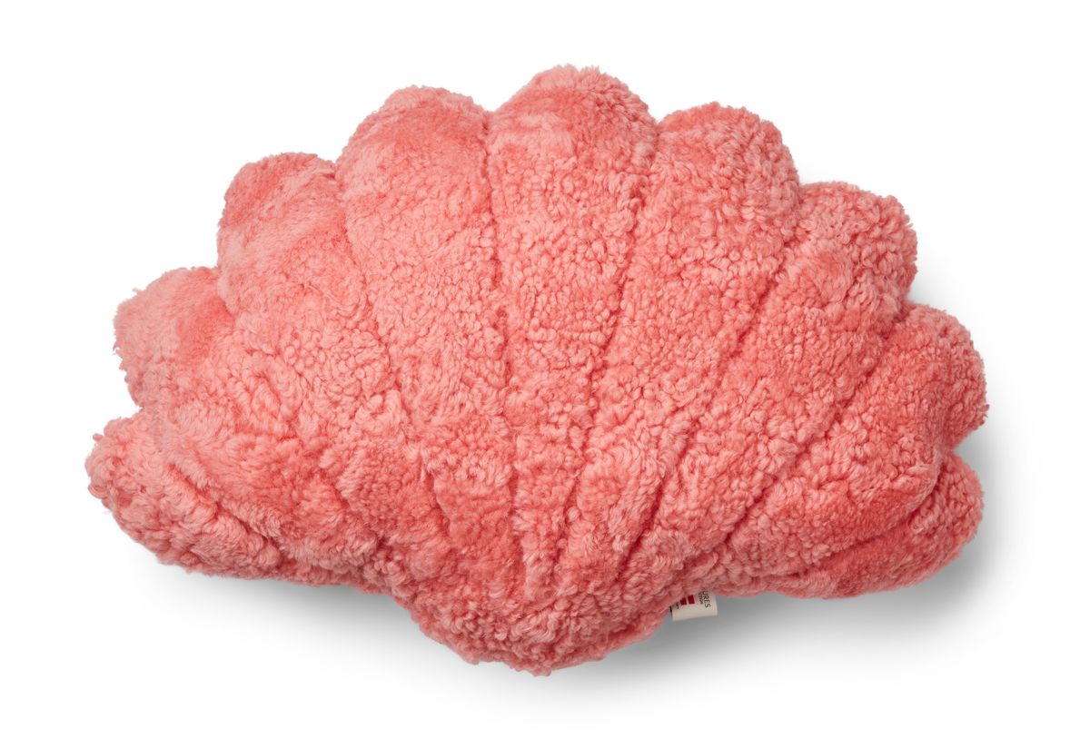 Short Wool Shell Cushion | Small | Medium | Large Coral Lantana
