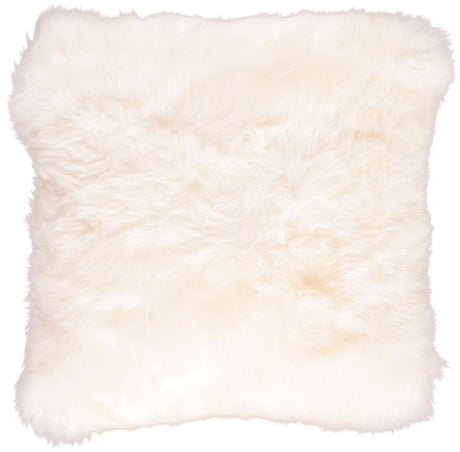 Long-Wool Sheepskin Cushion | 50x50 cm Ivory