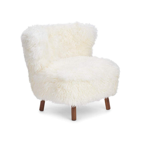 Emil Lounge Chair | Curly White