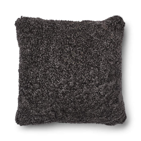 Short Wool Sheepskin Cushion | Two-sided |52x52 cm  | 34x52 cm  Brown/Cappuccino