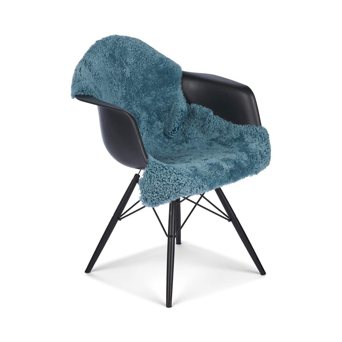 New Zealand Sheepskin | Short Curly Wool | Rug 100 cm Smoke Blue