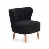 Emil Lounge Chair | Short Wool Black