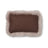 Wool Cushion | Long Wool trim  | 52x52 cm |34x52 cm Brown/Dove