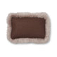 Wool Cushion | Long Wool trim  | 52x52 cm |34x52 cm Brown/Dove