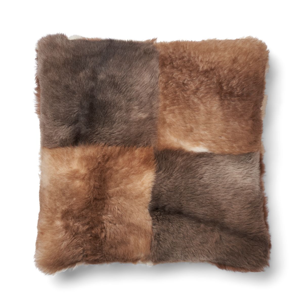 Toscana Lamb Cushion | Doublesided Brown/Beige Mix