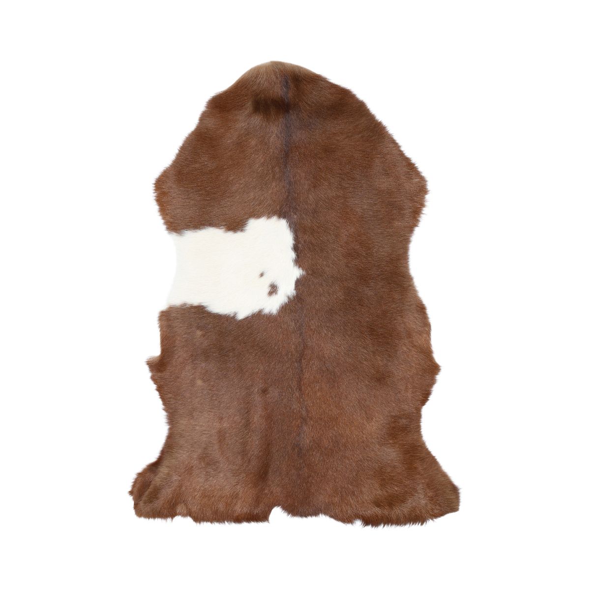 Premium Goat Skin | Short Wool Brown/White