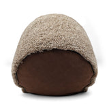 Short Wool Curly Sheepskin Pouf Sand