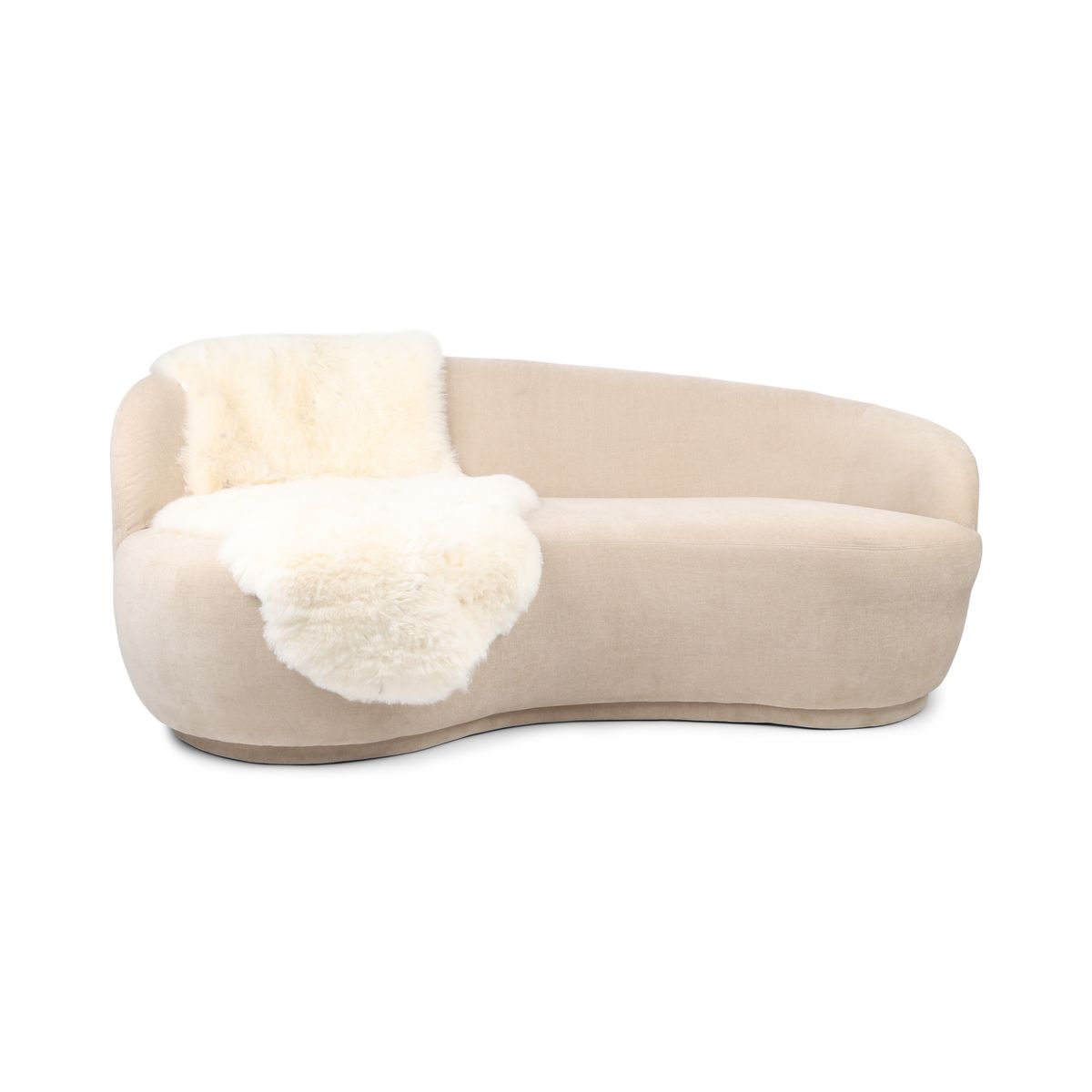 Double Sheepskin Rug | Iceland | Short Wool | 180x60 cm Off White
