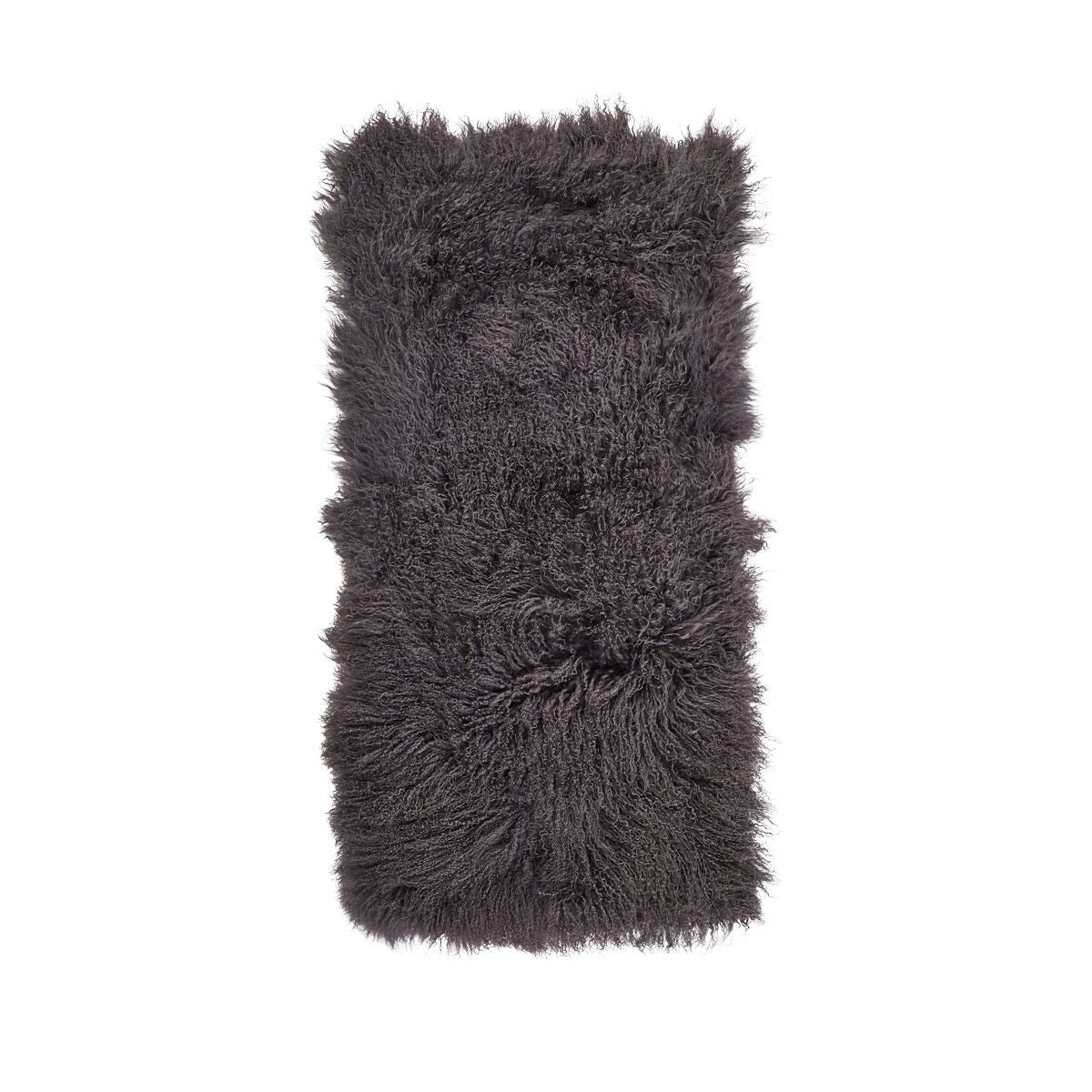 Plaid of Curly Sheepskin | 60x120 cm Steel