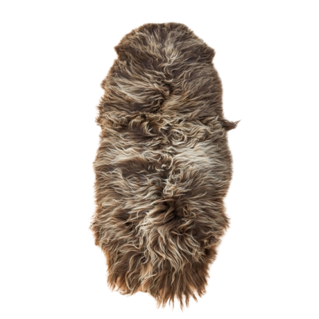 Double Icelandic Sheepskin | Natural Colors | Long Wool |180 cm Rusty Brown