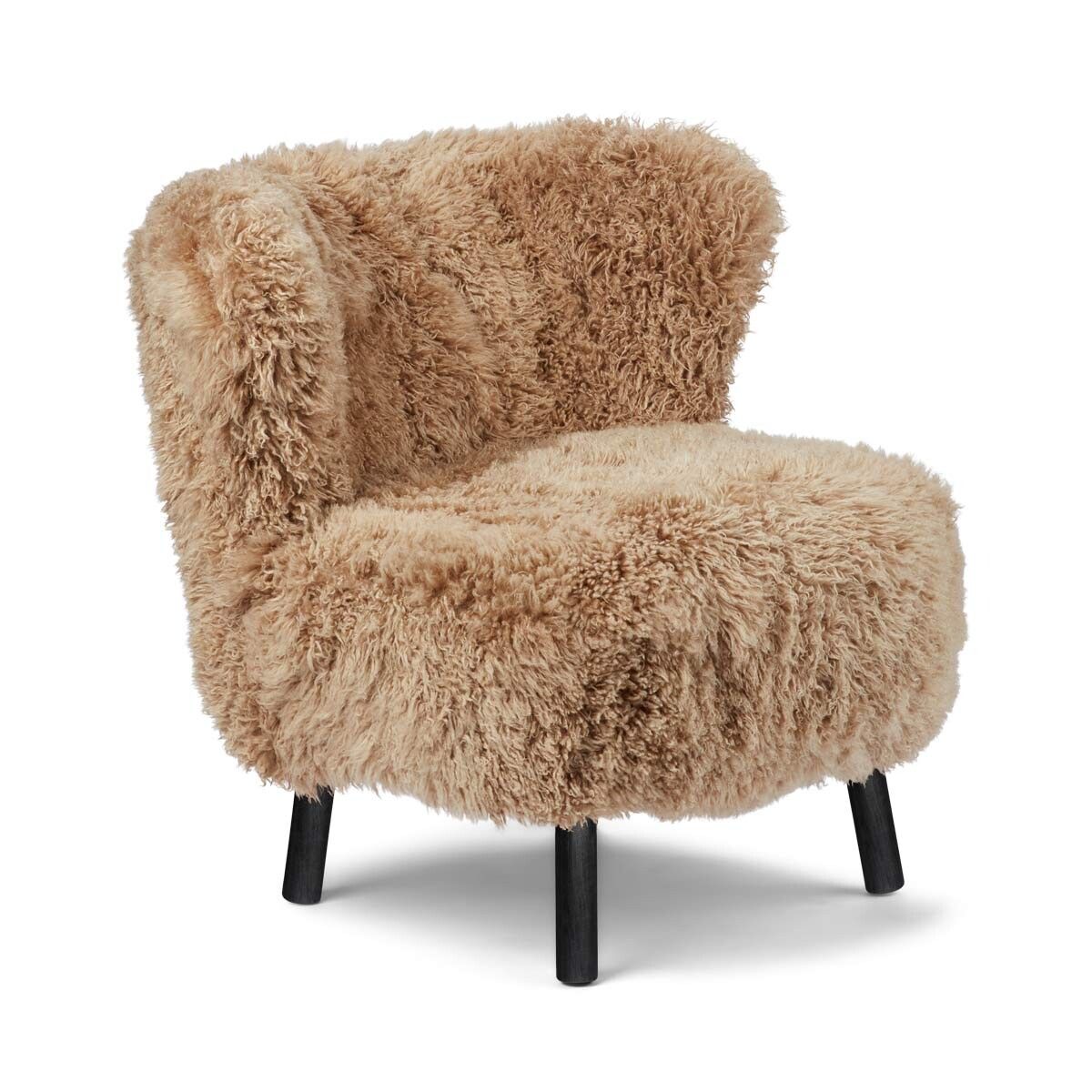 Emil Lounge Chair | Long Wool Honey