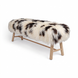 Theo Bench | Icelandic Sheepskin | 140x35x45 cm Spotted