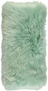 Long-Wool Sheepskin Cushion | 28x56 cm Mint