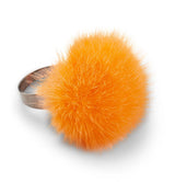 Ring Pom Pom Orange