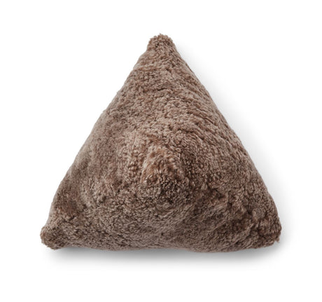 Hematite Cushion | Short Wool | 35x35x35 cm Taupe