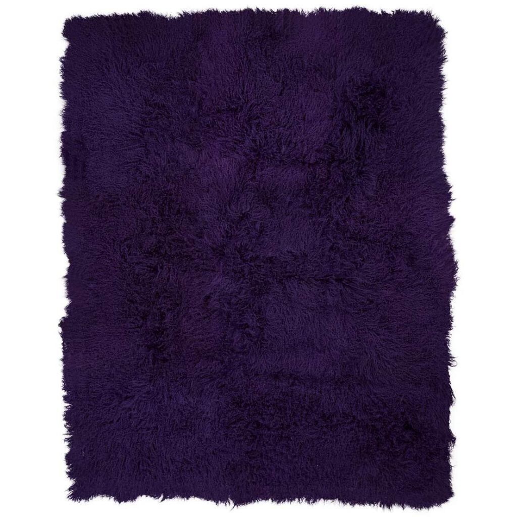 Throw of Curly Sheepskin | 140x180 cm Purple