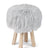 Theo Stool + Cover | Oak Legs | Mongolian Sheepskin Light Grey