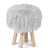 Tibetan Stool Cover | Ø35xH17 cm Light Grey