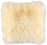 Long-Wool Sheepskin Cushion | 35x35 cm Light Honey