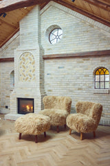 Emily Foot Rest | Long Wool Honey