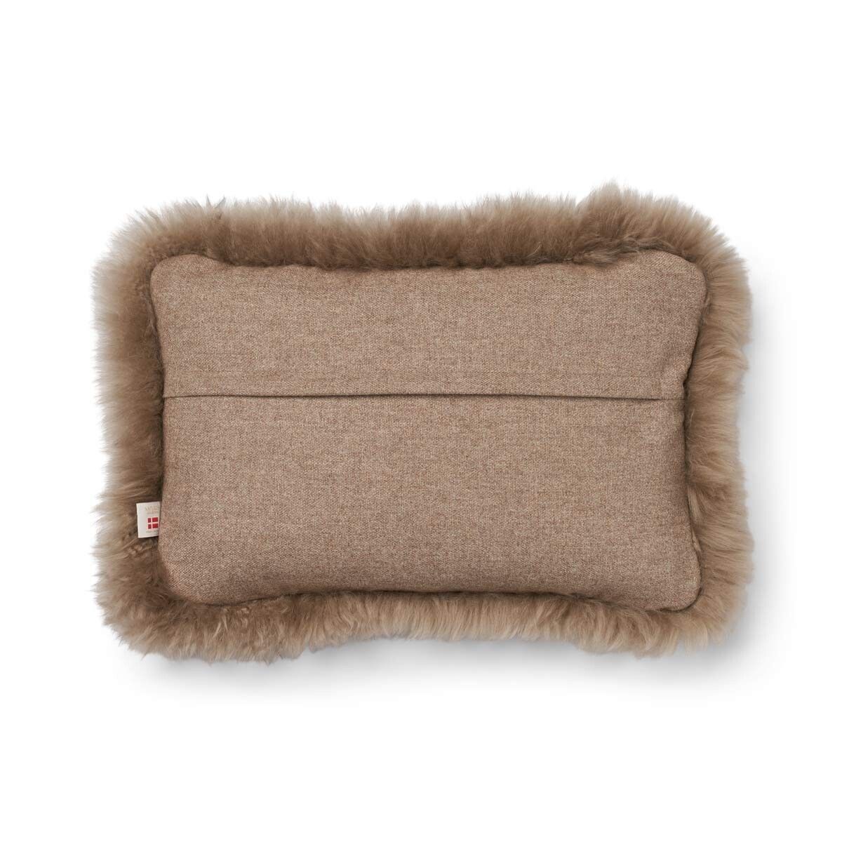 Wool Cushion | Long Wool trim  | 52x52 cm |34x52 cm Beige/Taupe