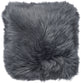 Long-Wool Sheepskin Cushion | Doublesided | 56x56 cm Steel