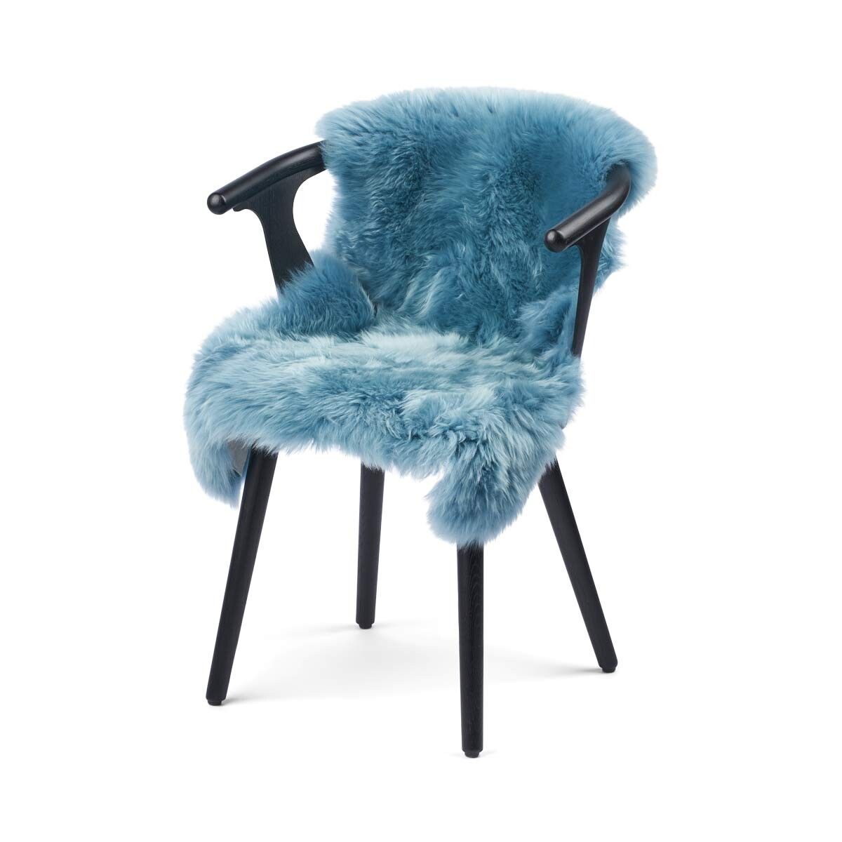 Premium | New Zealand Sheepskin | Long Wool | 100 cm Smoke Blue