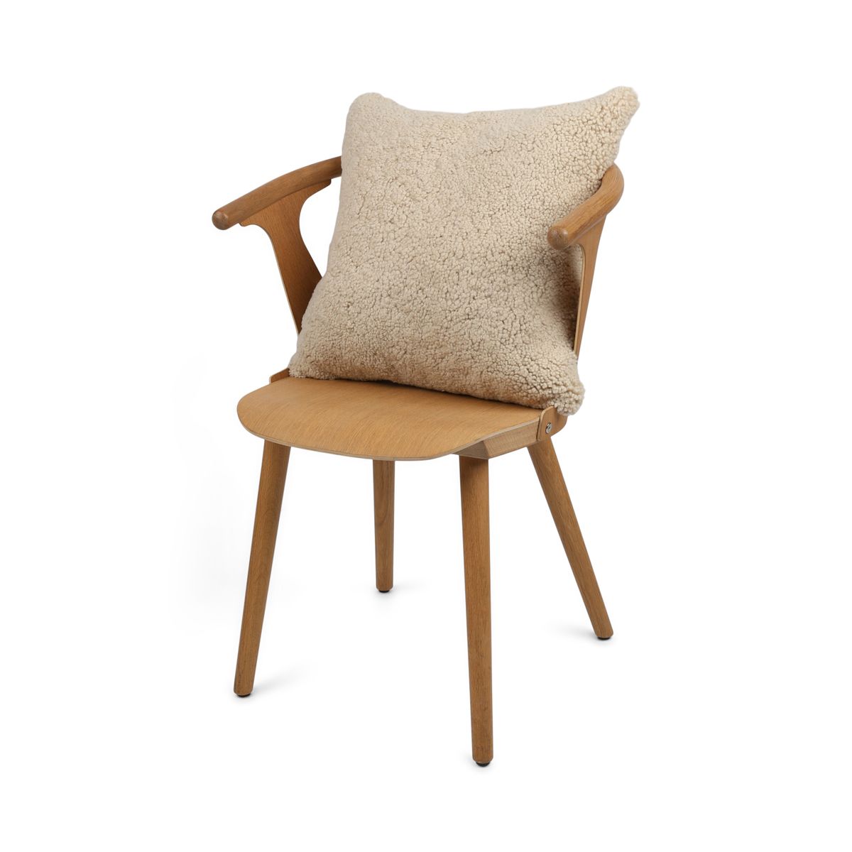 Sheepskin Cushion | Short Wool | New Zealand | 50x50 cm Moon Light