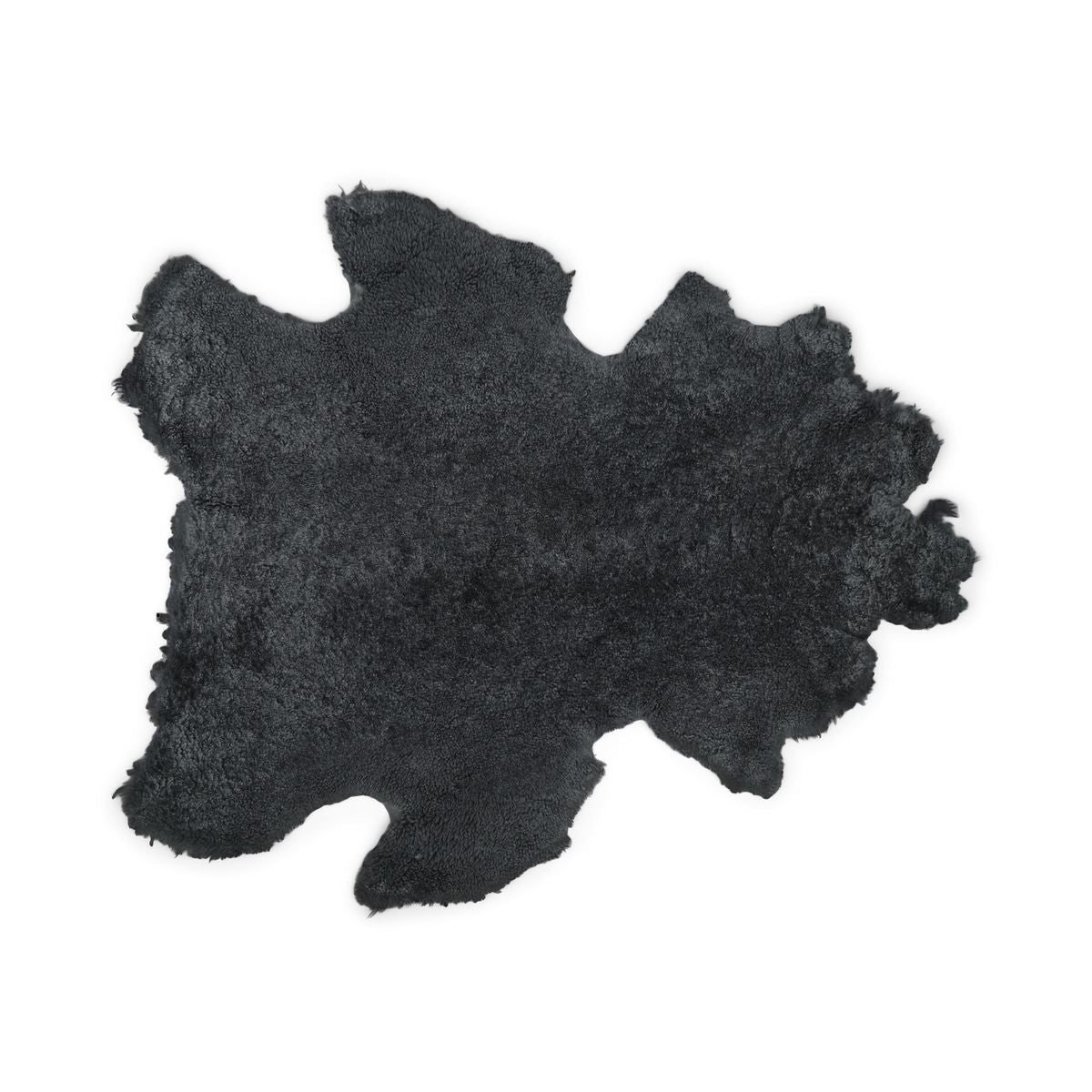 New Zealand Sheepskin | Natural Shape | Short Wool | 90x60 cm Charcoal
