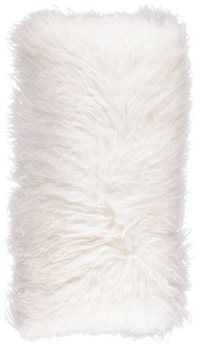 Mongolian Curly Cushion | 28x56 cm Ivory