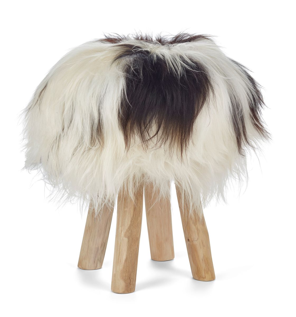 Icelandic Sheepskin Stool Cover	| | Ø35xH17 cm