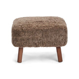 Emily Foot Rest | Short Wool Taupe