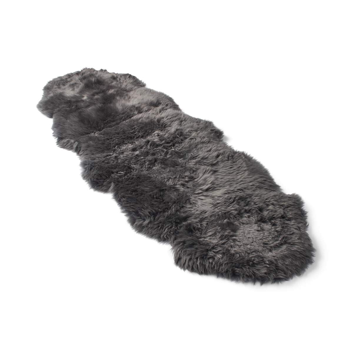 Merino Double Sheepskin | Long Wool | 170x60 cm Steel