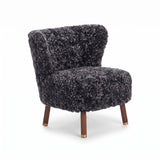 Emil Lounge Chair | Short Wool Anthracite