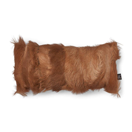 Goat Skin Cushion | 28x56 cm Brown