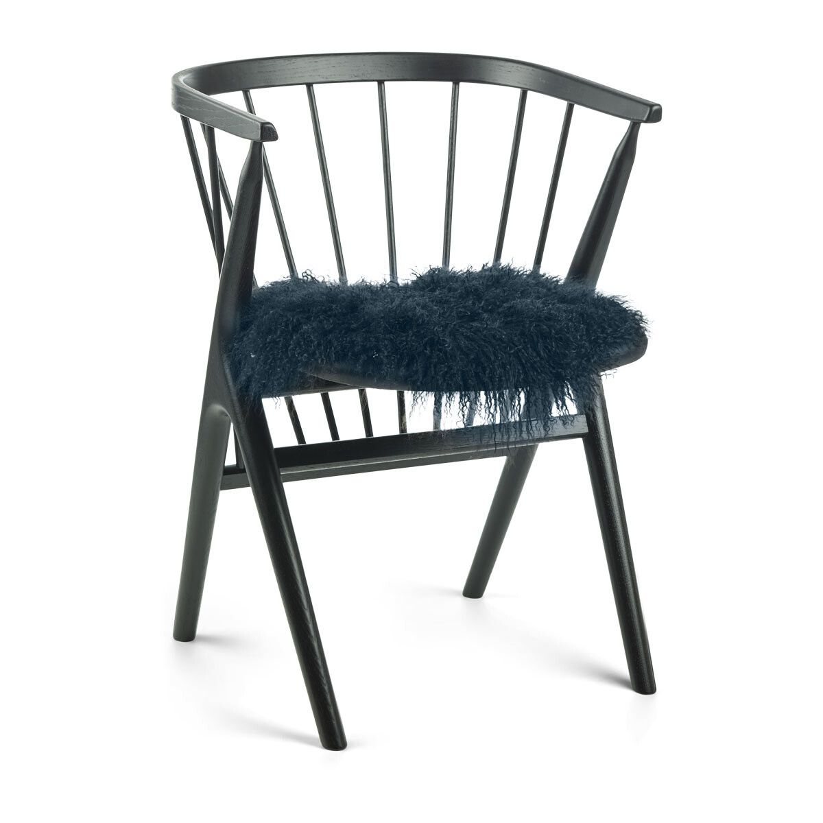 Tibetan Sheepskin Seat Cover | 38cm Navy