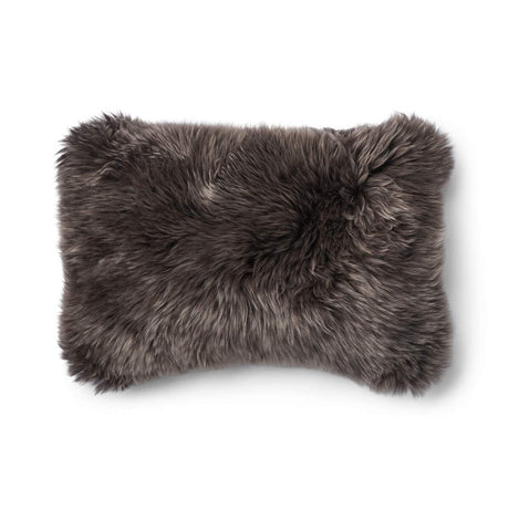 One Side Cushion | Long Wool | 34x52 cm Kilberry Fir-Dark Green/Walnut