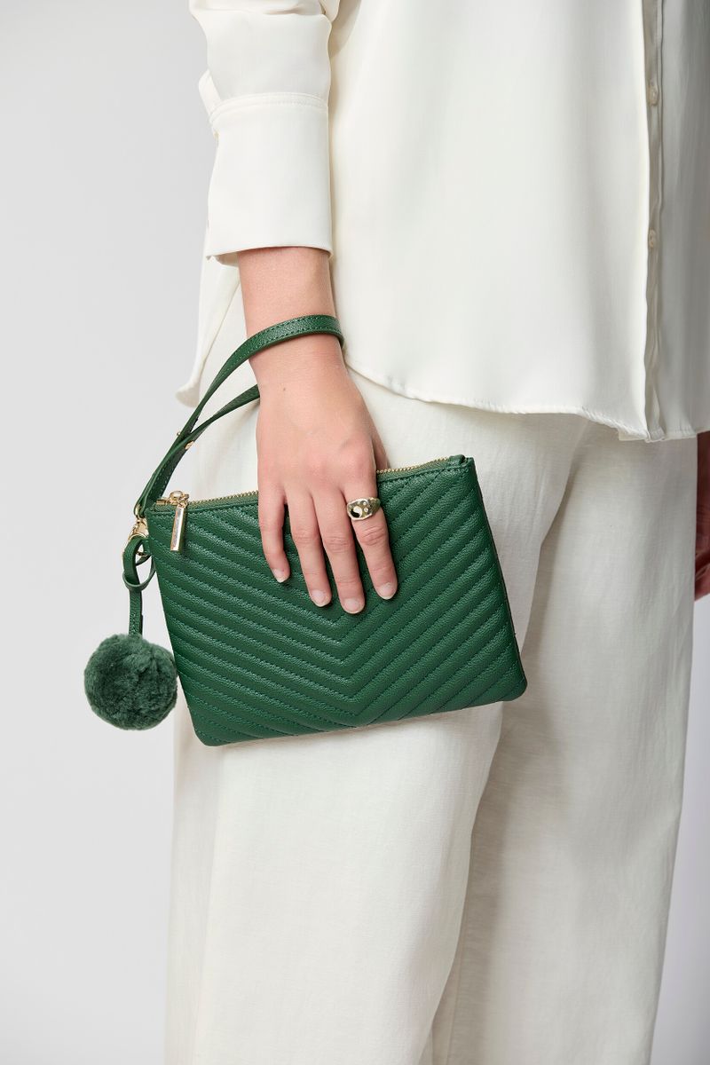 Helene Clutch Antique Green