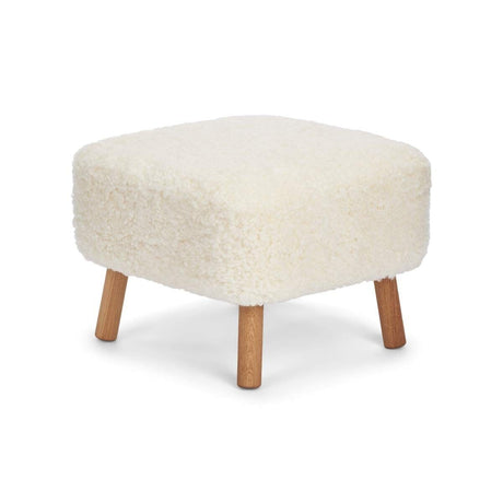 Emily Foot Rest | Short Wool Ivory