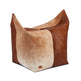 Calf Leather Pouf - Sheepskinhouse.co.uk