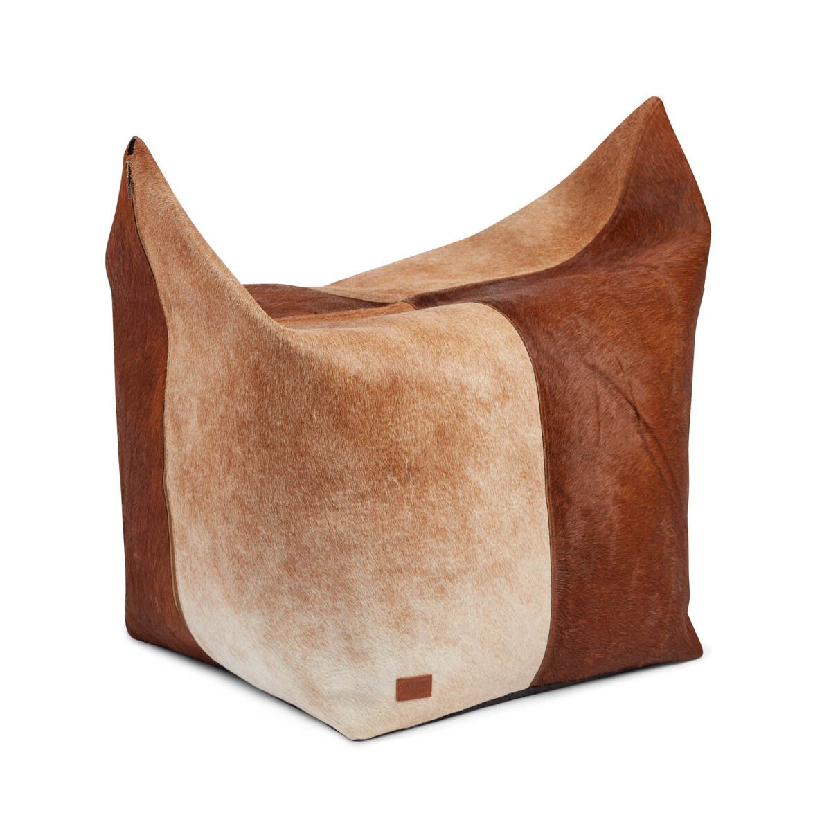 Calf Leather Pouf 120x60x80 cm