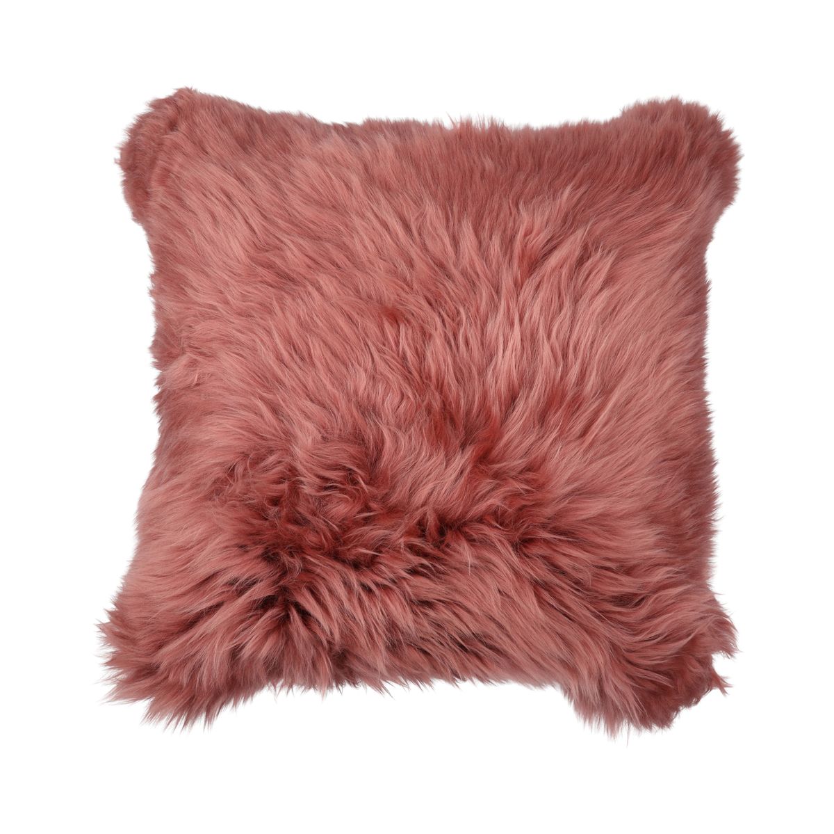 Sheepskin Cushion | Long Wool | New Zealand | 50x50 cm Old Rose